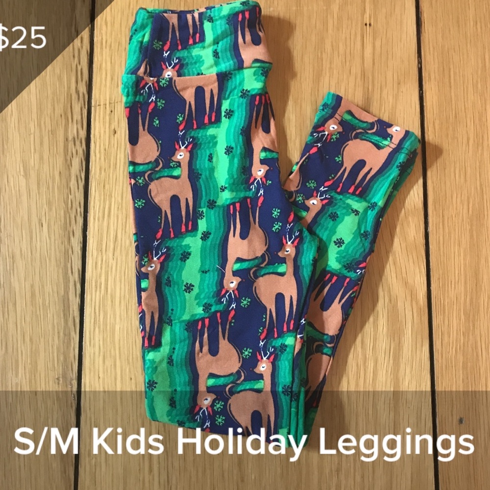 Childrens LuLaRoe S/M Christmas leggings